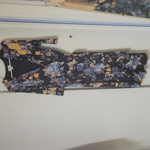 Unique Vintage, floral wrap dress, size 2X